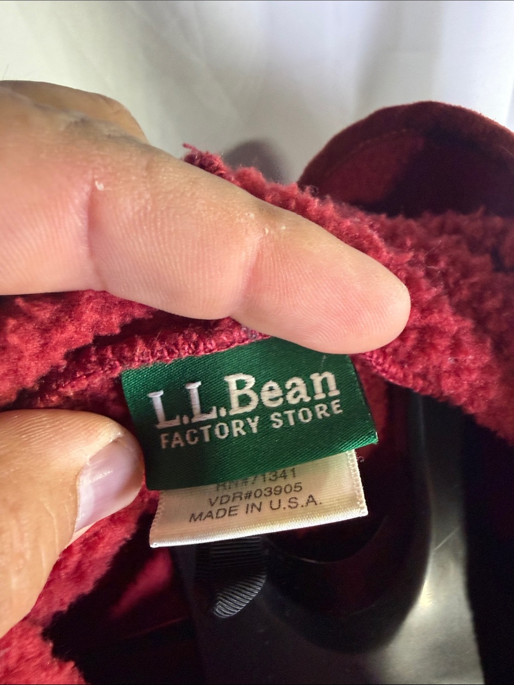 Vintage L.L. Bean Red Hooded Button-Front Coat - Picture 3 of 7